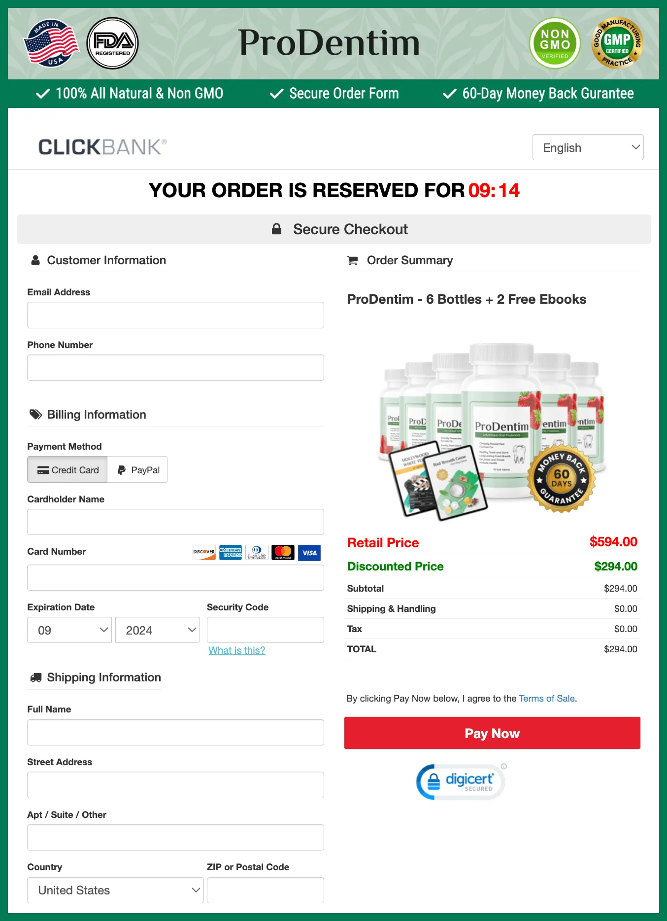 ProDentim-checkout-page